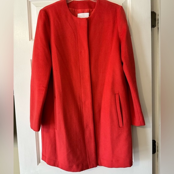 BB Dakota Catina Coral red wool blend coat, size small - Picture 3 of 10